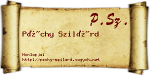 Péchy Szilárd névjegykártya
