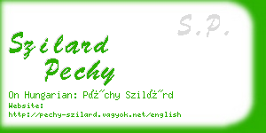 szilard pechy business card